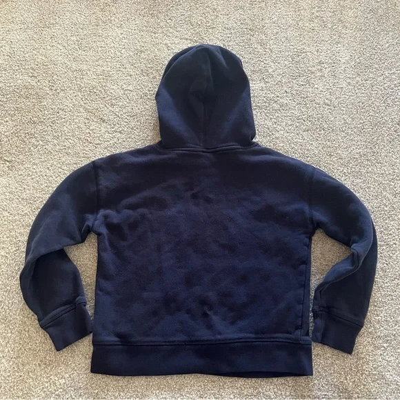 GAP Kids y2k Navy Blue Hoodie with Curved Logo size M(8-9) - Picture 2 of 6